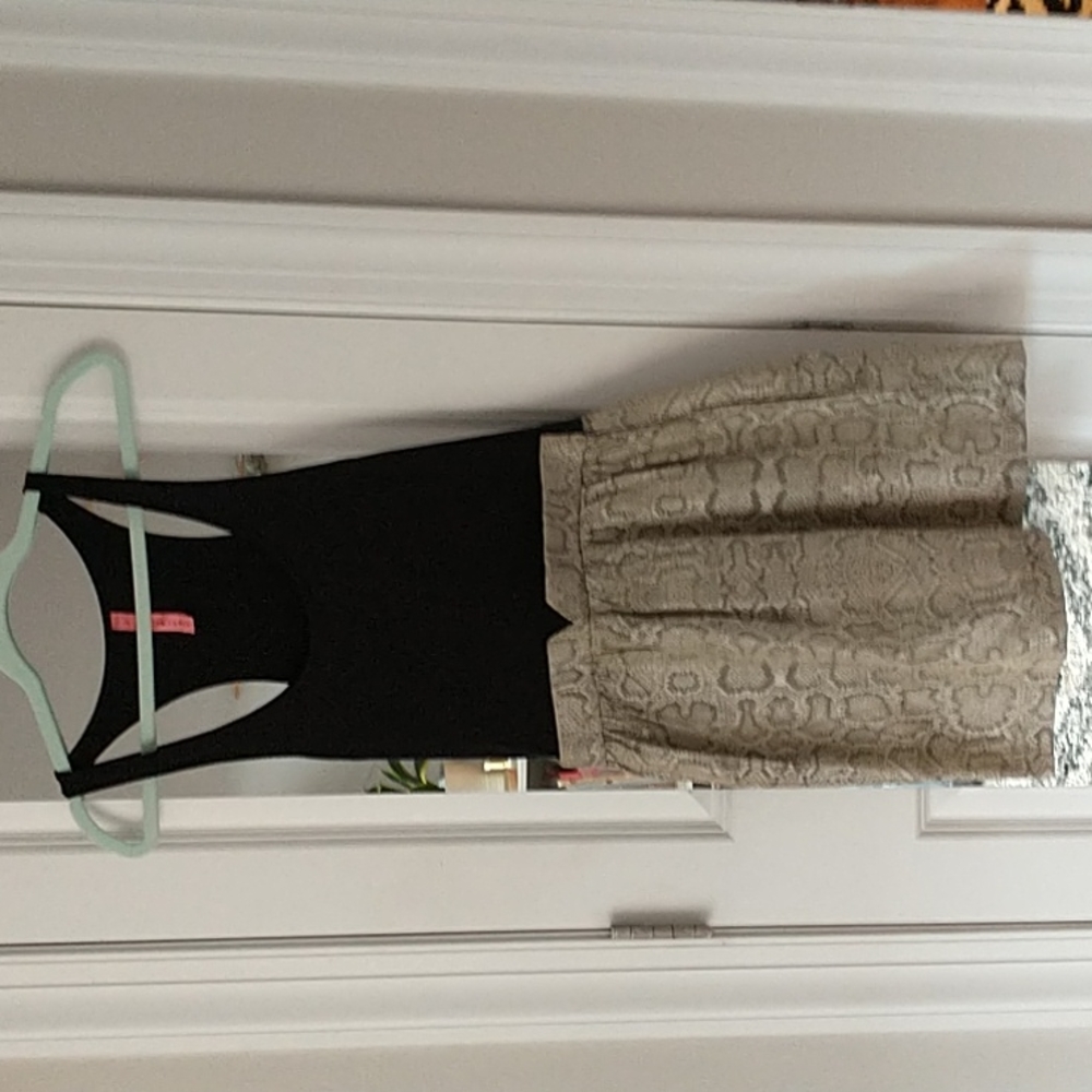 Eight Sixty Black + Snake Skin dress size sm